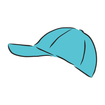 Vector illustration of baseball cap , cap, vector sketch illustration