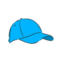 Vector illustration of baseball cap , cap, vector sketch illustration