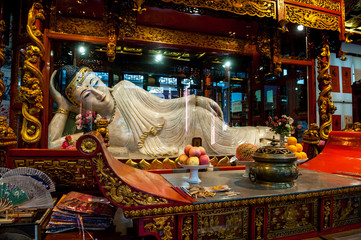 The Reclining Jade Buddha in the Jade Buddha Temple, Shanghai, China