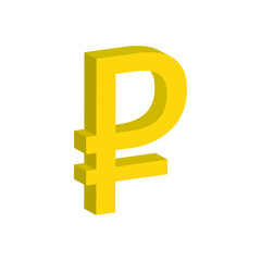 russian ruble icon. russian ruble  icon 3D isometric vector ICON