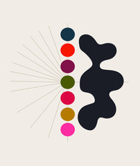 set of colorful hand prints