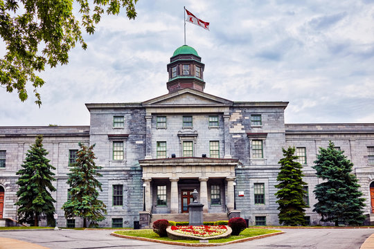 Historical main building of McGill University in Montreal, Quebec, Canada