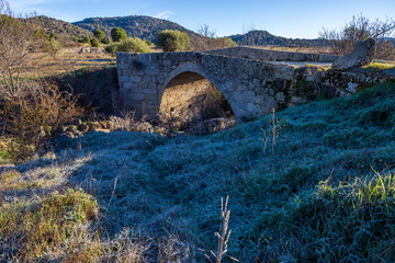 Puente sobre el arroyo de la Pizarra en Cebreros. Avila. España. Europa.