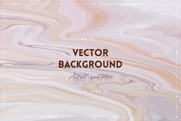 Fluid art texture. Abstract background with iridescent paint effect. Liquid acrylic artwork that flows and splashes. Mixed paints for website background. Lavender, beige and white overflowing colors