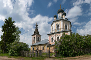 Fototapeta na wymiar Transfiguration church (Preobrazhenskaya). Rogozha village (Seliger Region), Tver Oblast, Russia.