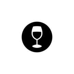 Drinking zone vector icon in black solid flat design icon isolated on white background