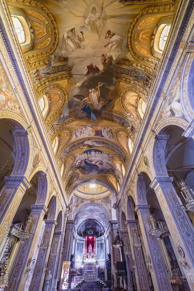 Poster Interior of St Mary cathedral in Acireale town on Sicily Island, Italy