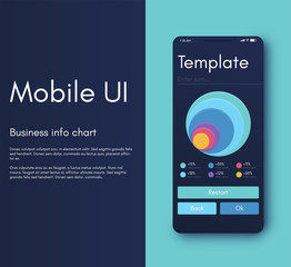 Fototapeta premium Mobile application interface. Ui design, vector illustration