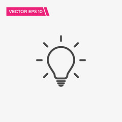 Bulb Icon Design, Vector EPS10