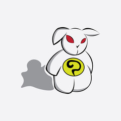 Bunny illustration of a unique creative logo vector design icon