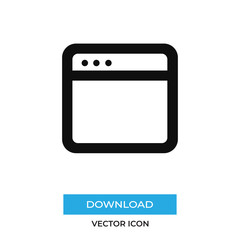 Browser vector icon, simple sign for web site and mobile app.