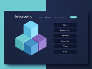Vector graphic infographics. Template for creating mobile applications, workflow layout, diagram, banner, web design, business infographic reports
