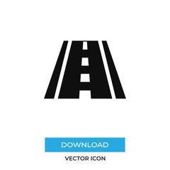 Road vector icon, simple sign for web site and mobile app.