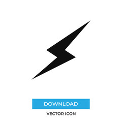 Flash vector icon, simple sign for web site and mobile app.