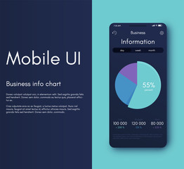 Mobile application interface. Ui design, vector illustration