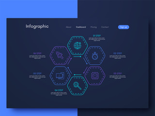 Vector graphic infographics. Template for creating mobile applications, workflow layout, diagram, banner, web design, business infographic reports