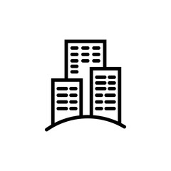 Buildings line icon
