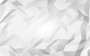 Fototapeta premium White abstract background. Lowpoly backdrop. Crumpled paper. 3D illustration