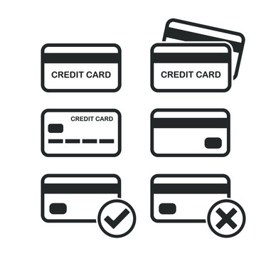 Credit Card icon. Bank, web shop payment symbol. Vector illustration image. Isolated on white background. 