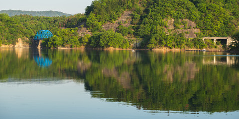 Obraz premium 一庫ダムの風景