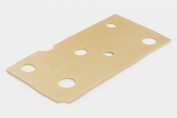 Realistic 3D render of Emmental Cheese