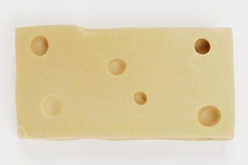Realistic 3D render of Emmental Cheese