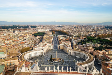 Piazza San Pietro against blue sky in Vatican City