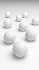 White abstract background. Lowpoly backdrop. Crumpled paper. 3D illustration