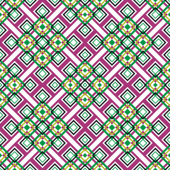 Seamless geometric pattern. Vector abstract classical background . Modern stylish texture. Repeating geometric tiles with square elements. Diagonal pattern. black, green, yellow and pink