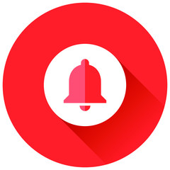 Notification or bell button with vector