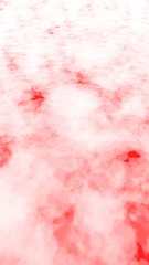 Background of abstract white color smoke isolated on red color background. The wall of white fog. 3D illustration