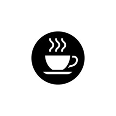 Cafe bar vector icon in black solid flat design icon isolated on white background