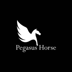 Pegasus horse vector logo template vector