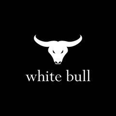 White Bull logo template vector icon design
