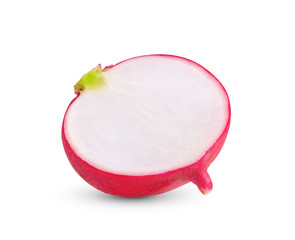 slice radish isolated on white background