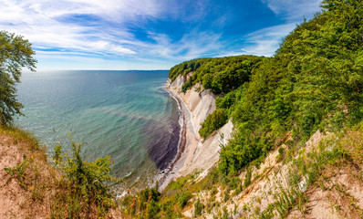 Famous chalk cliffs on Ruegen, Sassnitz, Mecklenburg-West Pomerania, Germany