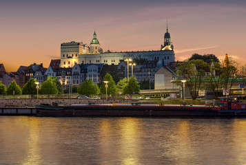 Embankment of the Oder in Szczecin - obrazy, fototapety, plakaty