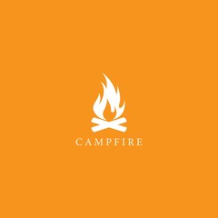 Flame fire logo template vector icon design