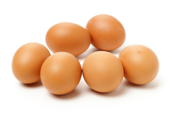 eggs on a white background 