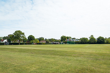Fototapeta premium cricket pitch on a sunny day