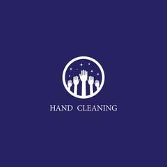Hand cleaning logo vector icon design