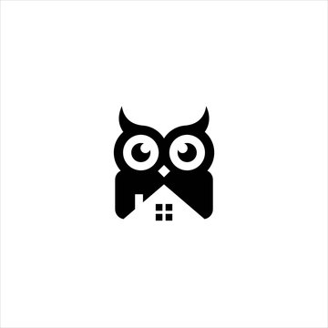  owl houses logo design vector image