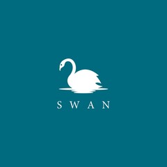 Swan logo template vector icon design