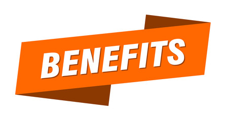benefits banner template. benefits ribbon label sign