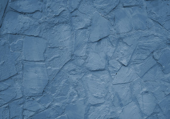 Blue stone textured wall. Grunge background