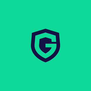 Bold Letter G In The Shield . G Shield Logo Vector Illustration Eps10