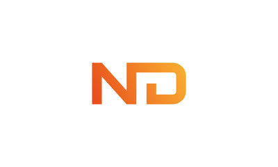 nd logo . letter nd logo design . creative and modern style. vector illustration eps10