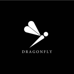 Dragonfly logo template icon design