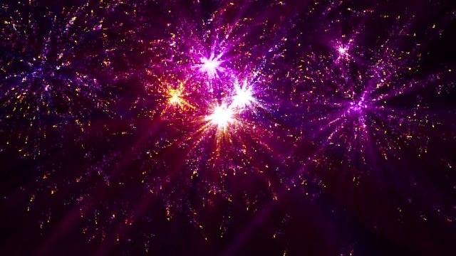 Color fireworks particles animation 4k
