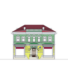 house on white background